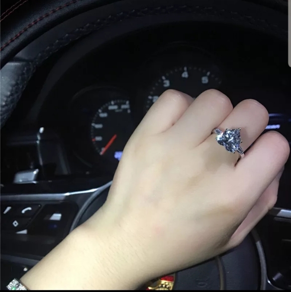 ❤️NEW HEART SHAPE RING 925 STERLING SILVER ❤ - Picture 3 of 7